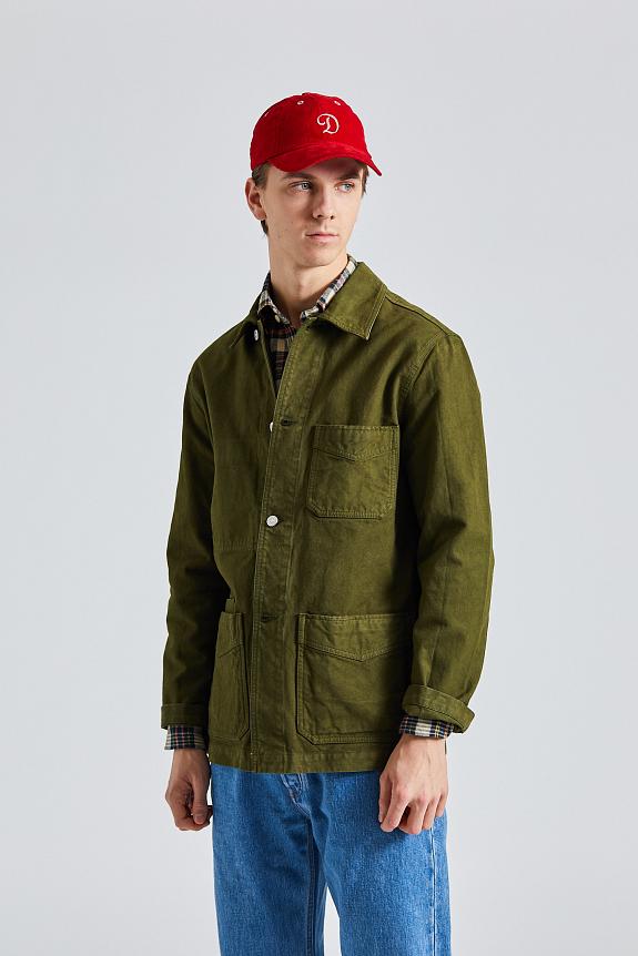 Drakes Duck Cotton Canvas Chore Olive